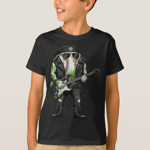Camiseta Agência Não Governamental Rocker Beisebol Es Horro
