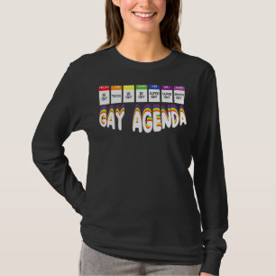 Camiseta Agenda do gay Orgulho do Amor Lgbt Agenda Feminist