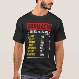 Camiseta Agenda Semanal Masculina Catalã Divertida Aposenta
