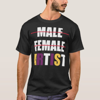 Camiseta Agender Flag LGBT Artista Não Binário