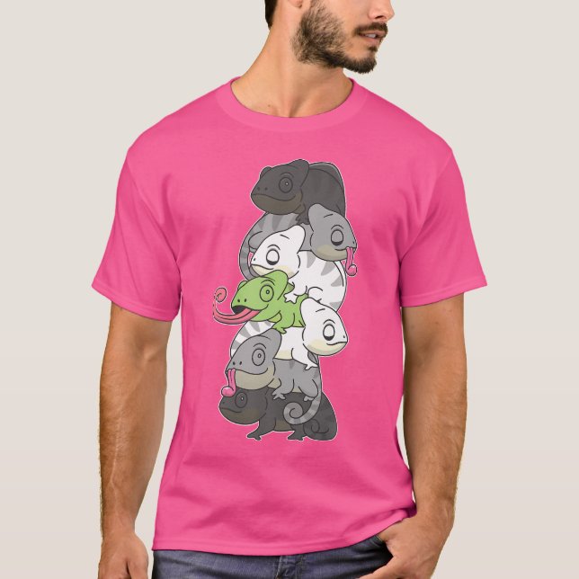 Camiseta Agender Flag Pride Mês Lgbtq Agender Chameleon (Frente)