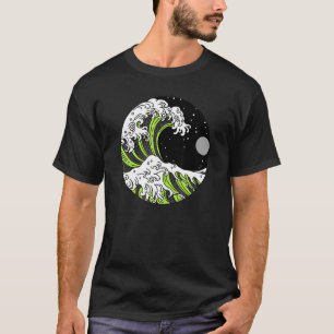 Camiseta Agender Pride Nonbinary Japonês Wave Gênero Neutro