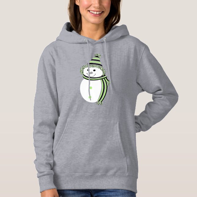 Camiseta Agender Pride Snowman Sinalizador Verde (Frente)