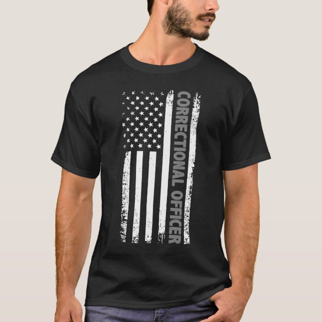 Camiseta Agente Correto American Flag Thin Silver Lin (Frente)