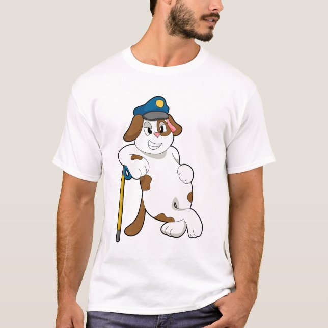 Camiseta Agente da Polícia de Cachorro (Frente)