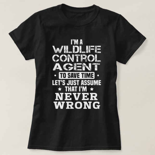 Camiseta Agente de Controle de Vida Selvagem (Frente do Design)