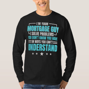 Camiseta Agente de Empréstimo Hipotecário Cara Bancário Ban