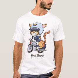 Camiseta Agente de Polícia Cat - Lover de Gato do Agente de