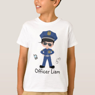 Camiseta Agente de Polícia de Boys Personalizados
