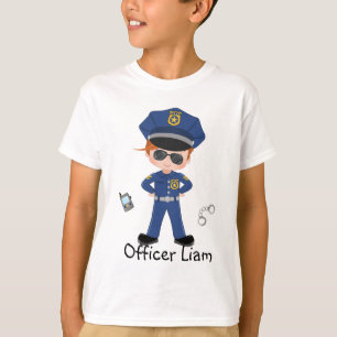 Camiseta Agente de Polícia de Boys Personalizados