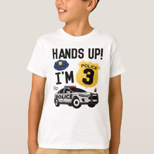 Camiseta Agente de Polícia de Presente aniversário de 3 a