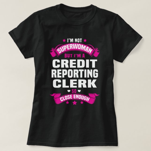Camiseta Agente de Relatórios de Crédito (Frente do Design)