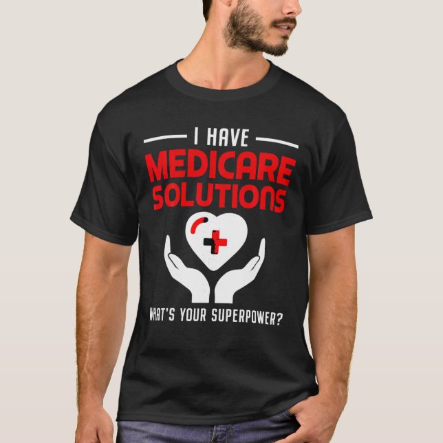 Camiseta Agente de Seguro Médico Funny Broker Medicare Solu (Frente)