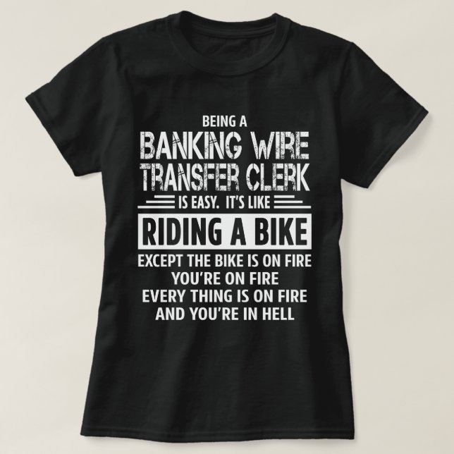 Camiseta Agente de Transferência de Fios Bancários (Frente do Design)