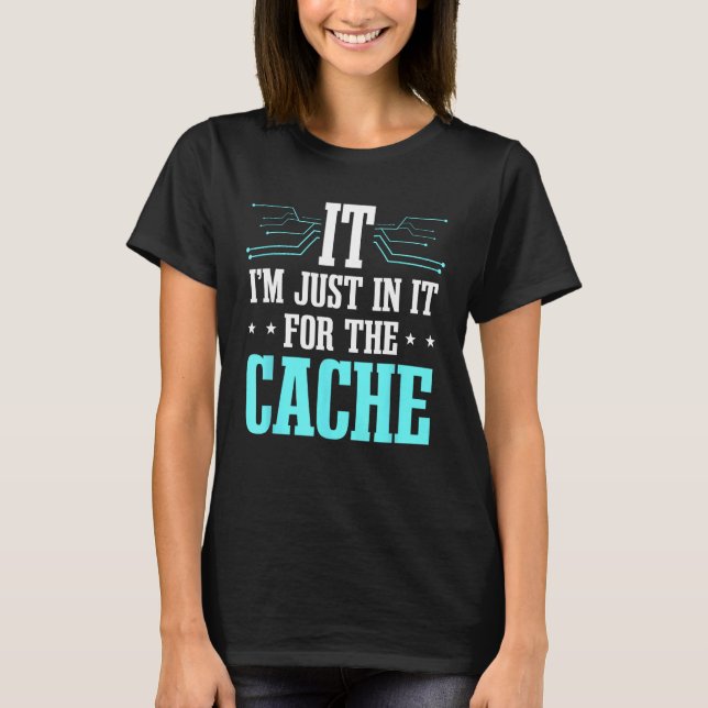Camiseta Agente do Centro de Chamadas de Cache de TI do Hel (Frente)