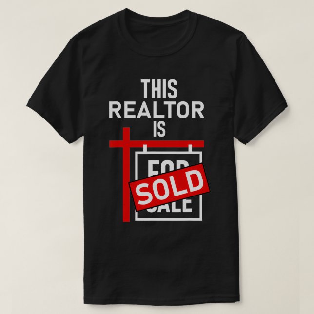 Camiseta Agente Imobiliário Este Realtor É Vendido  (Frente do Design)