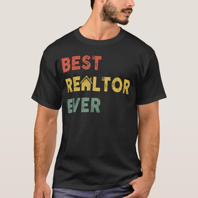 Camiseta Agente Imobiliário Funny Dotou Melhor Acionador Nu (Frente)