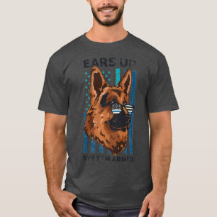 Camiseta Agente Policial Americano Flag Ears Up System (Sis