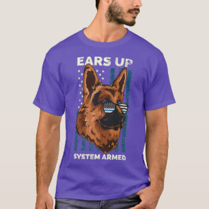 Camiseta Agente Policial Americano Flag Ears Up System (Sis