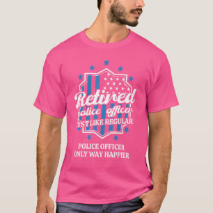 Camiseta Agente Policial aposentado Pai Padre Policial Reti