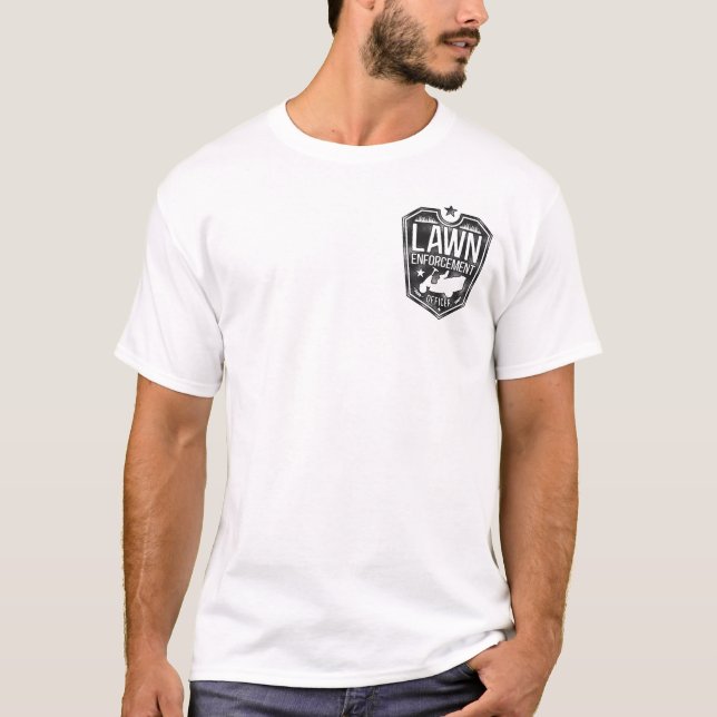 Camiseta Agente responsável pela aplicação da lei Lawn Mowe (Frente)