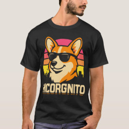 Camiseta Agente Secreto Corgi no Estilo Retroativo do Shade