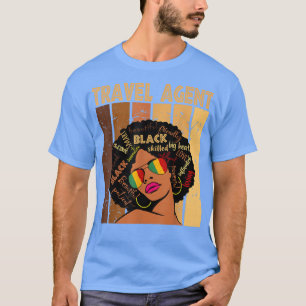 Camiseta Agente viagem Afro-Americana Negra Sua Mulher
