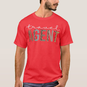 Camiseta Agente viagem Leopard Apreciação Engraçada Para As