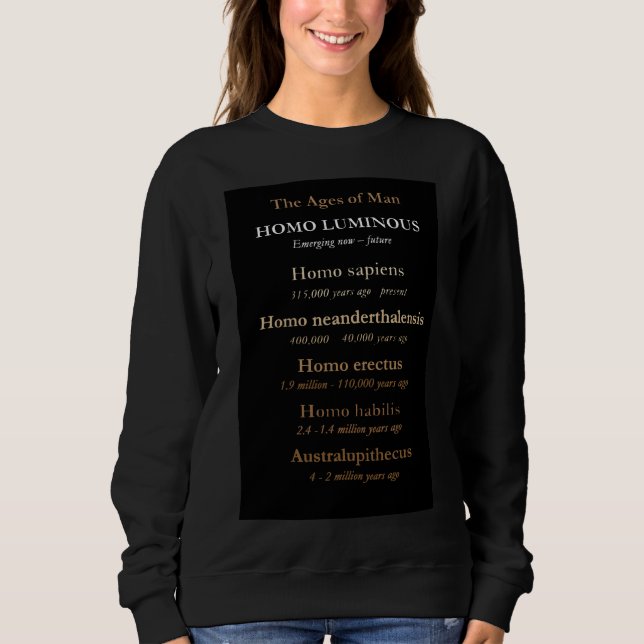 Camiseta Ages Of Man Womens Sweatshirt (Frente)