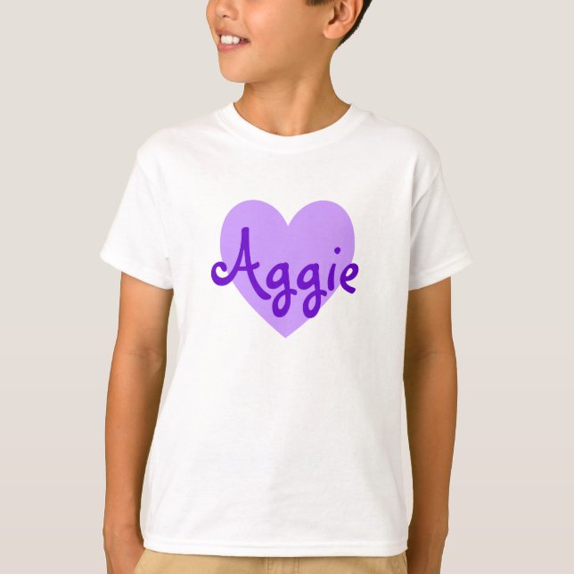 Camiseta Aggie em roxo (Frente)