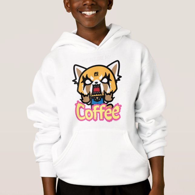 Camiseta Aggretsuko Preciso Do Meu Tee De Café (Frente)