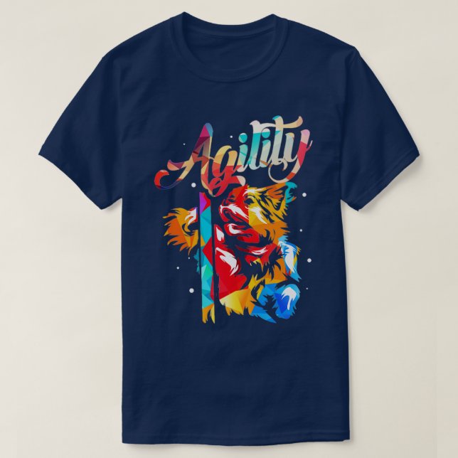 Camiseta Agilidade dos cães 3 (Frente do Design)