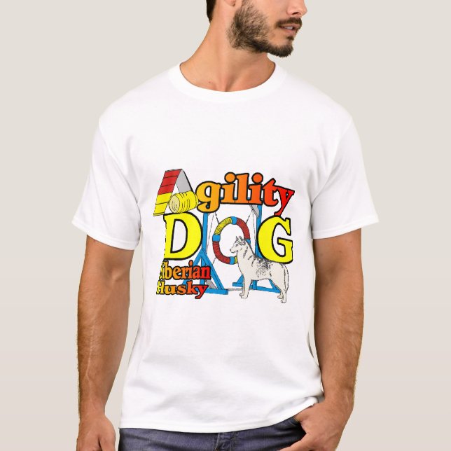 Camiseta Agilidade Siberiana Husky (Frente)