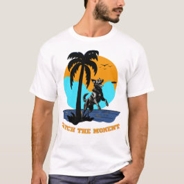 Camiseta Agility Summer Vibes: Cão Saltitante Pôr do Sol Re