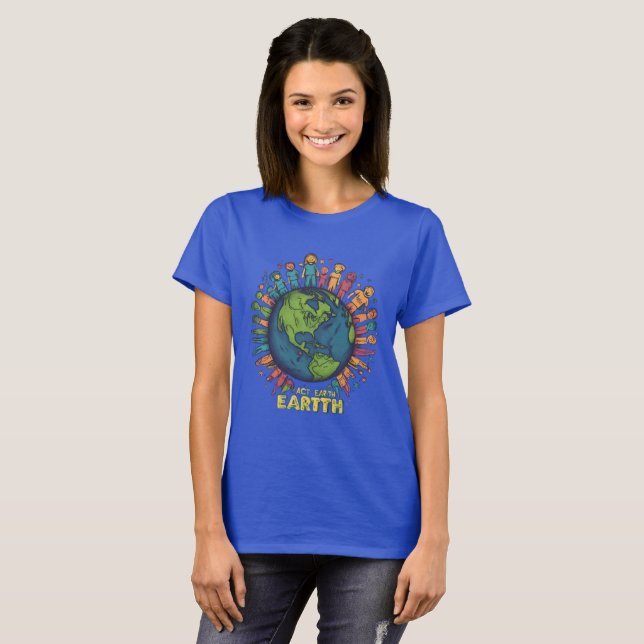Camiseta Agir, Salvar Terra (Frente Completa)