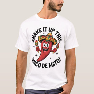 Camiseta Agita Este Cinco De Mayo! Pepper Red Chili