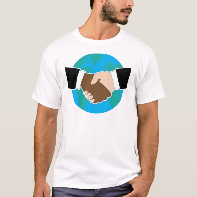 Camiseta Agitação da mão do mundo (Frente)