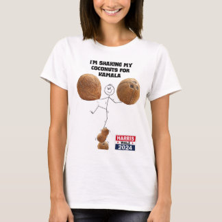 Camiseta "Agitando meus cocos por Kamala"