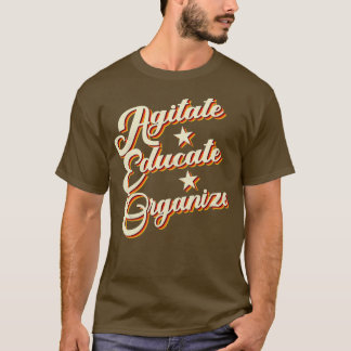 Camiseta Agitar Educar Organizar Direitos Civis Justi Socia