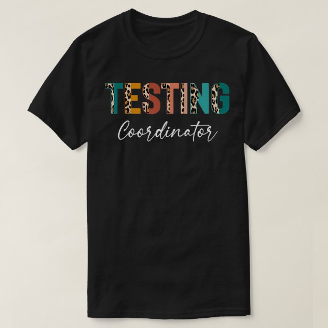 Camiseta Agitar O Coordenador De Testes De Testes De Profes (Frente do Design)