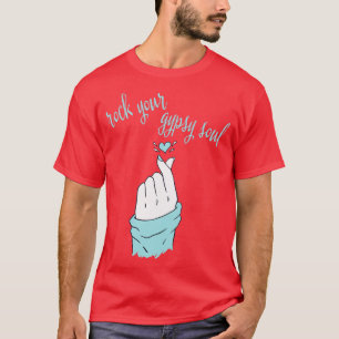 Camiseta Agite seu dedo cigano, toque Hippie Boho Bohem