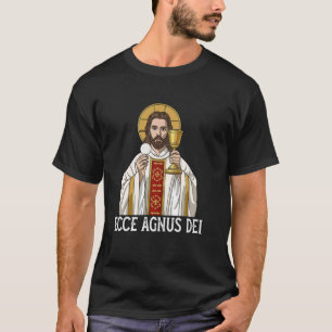 Camiseta Agnus Dei Sanctus Missa Latina Tradicional Católic