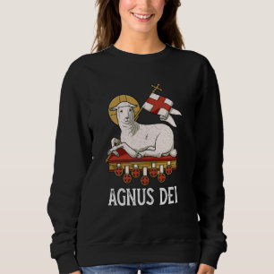 Camiseta Agnus Dei Sanctus Tradicional em Massa Latina