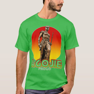 Camiseta Agojie, de Daomé, em destaque no Rei Mulher