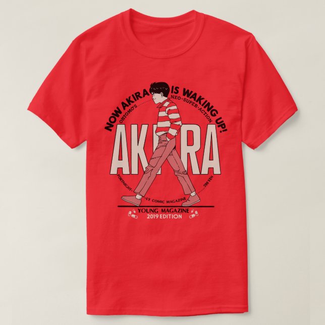CAMISETA AGORA AKIRA ESTÁ ACORDANDO (Frente do Design)