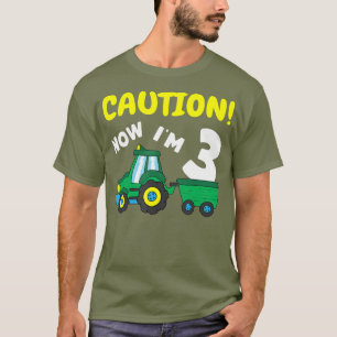 Camiseta Agora é o Trator aniversário de 3 anos Farmer Bo
