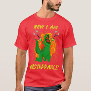 Camiseta Agora Eu Sou Ilimitada Dinossauro Engraçado Retro 