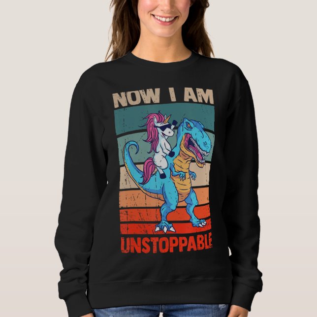 Camiseta Agora Eu Sou Implacável T Rex Dinossaur Dino Tyran (Frente)