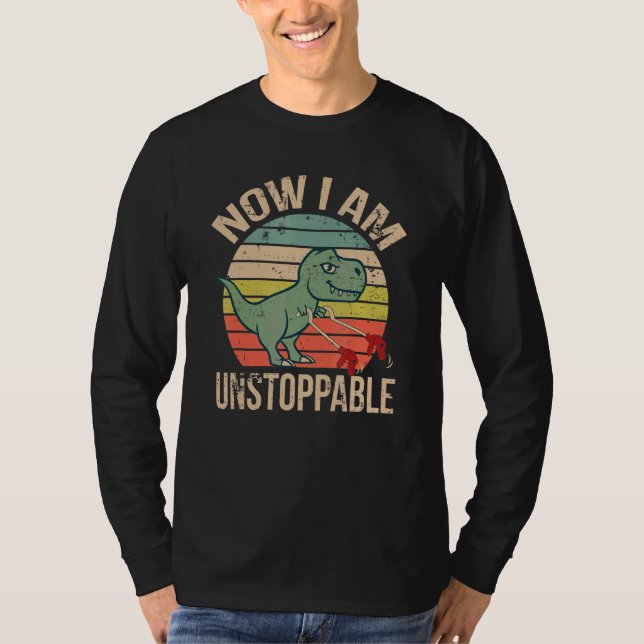 Camiseta Agora Eu Sou Inestapível Dinossauro T Rex (Frente)