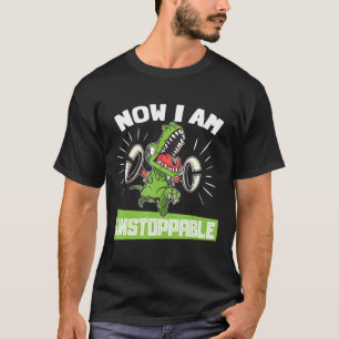 Camiseta Agora Eu Sou Um Dinossauro T-Rex Dinossauro Ilimit